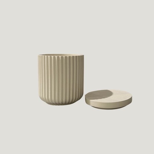 Odessa Ribbed Vessel with Lid