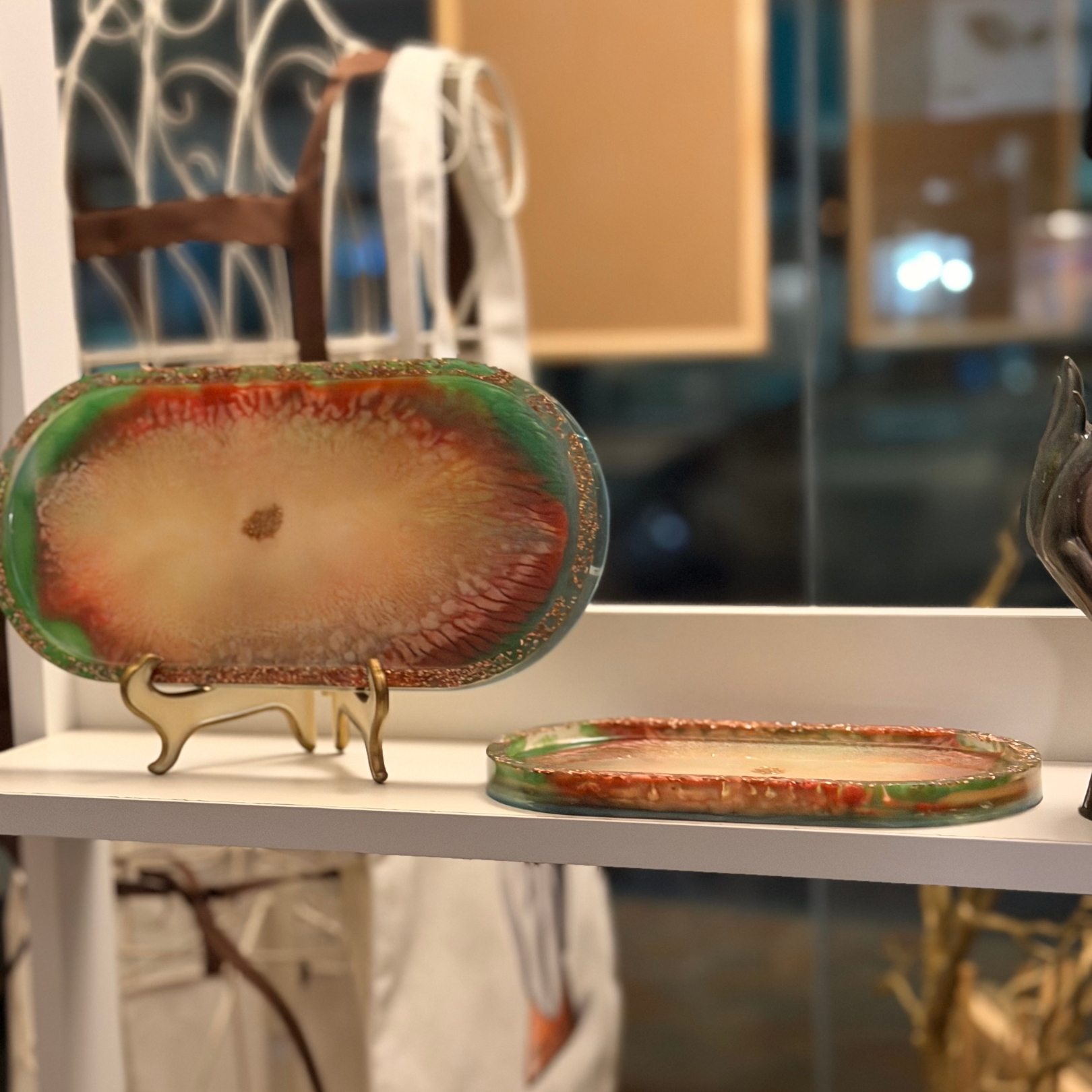 Banu Oval Resin Tray Duo