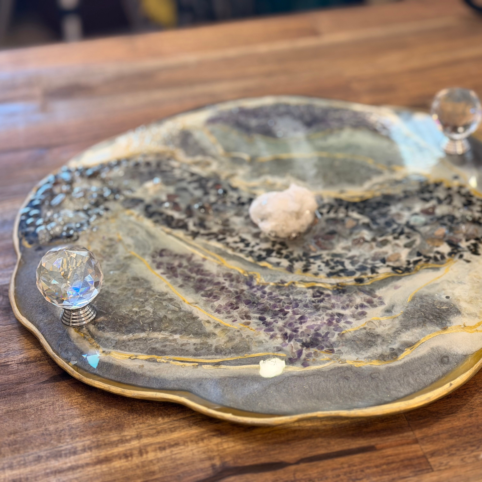 Aisha Crystal Resin Tray