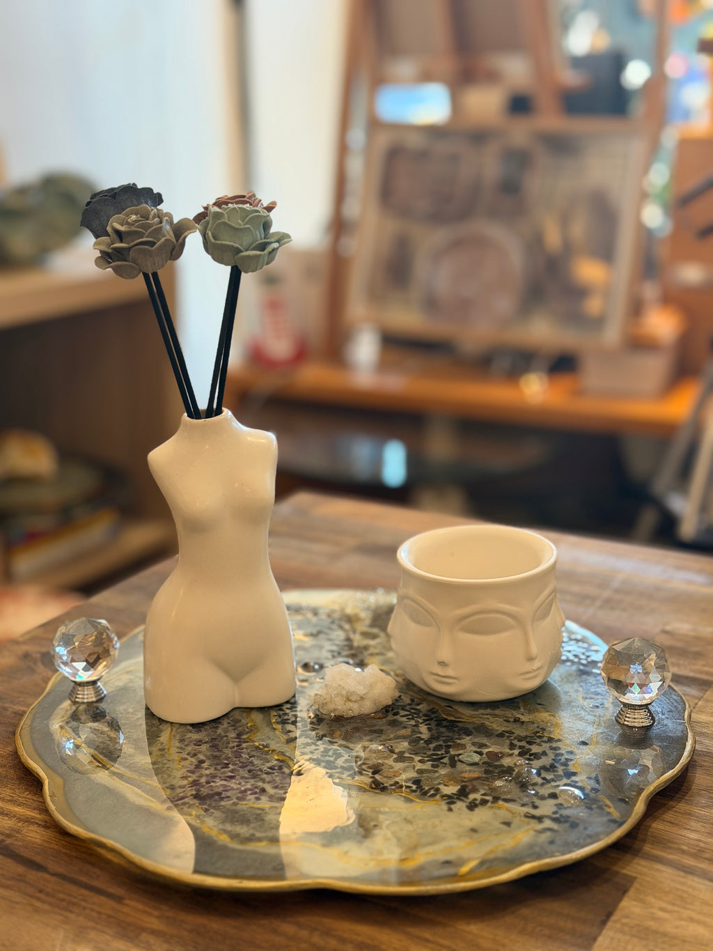 Aisha Crystal Resin Tray