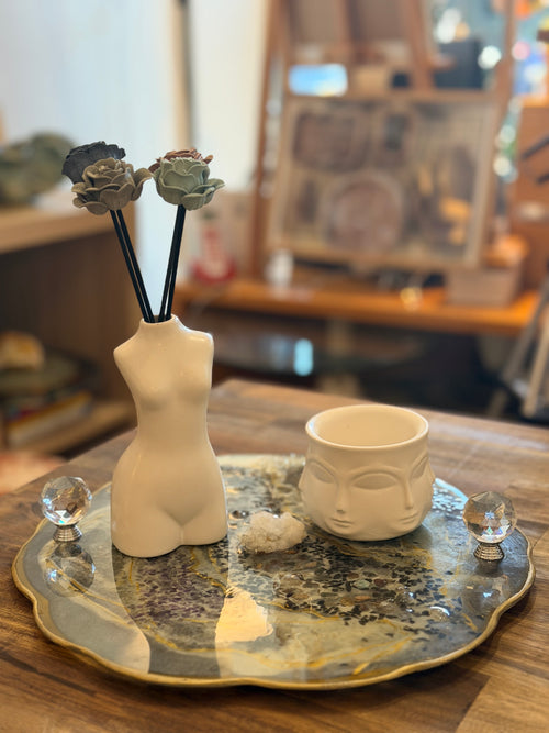 Aisha Crystal Resin Tray